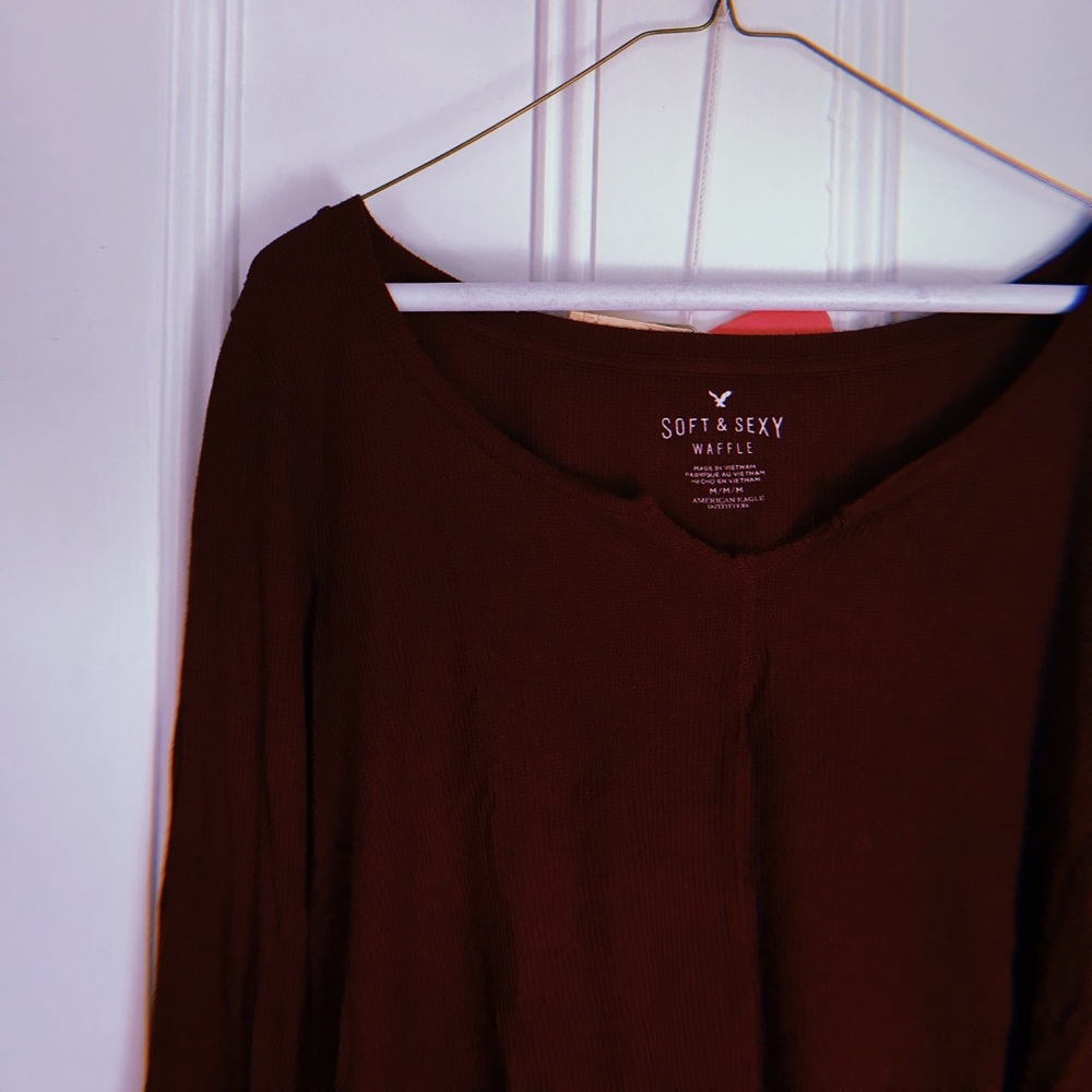 🍓Burgundy, long sleeve top